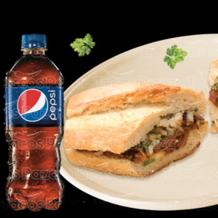 Combo Torta Al Pastor + Refresco 400Ml