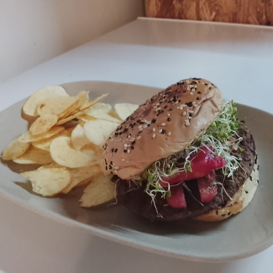 Hamburguesa con Arrachera