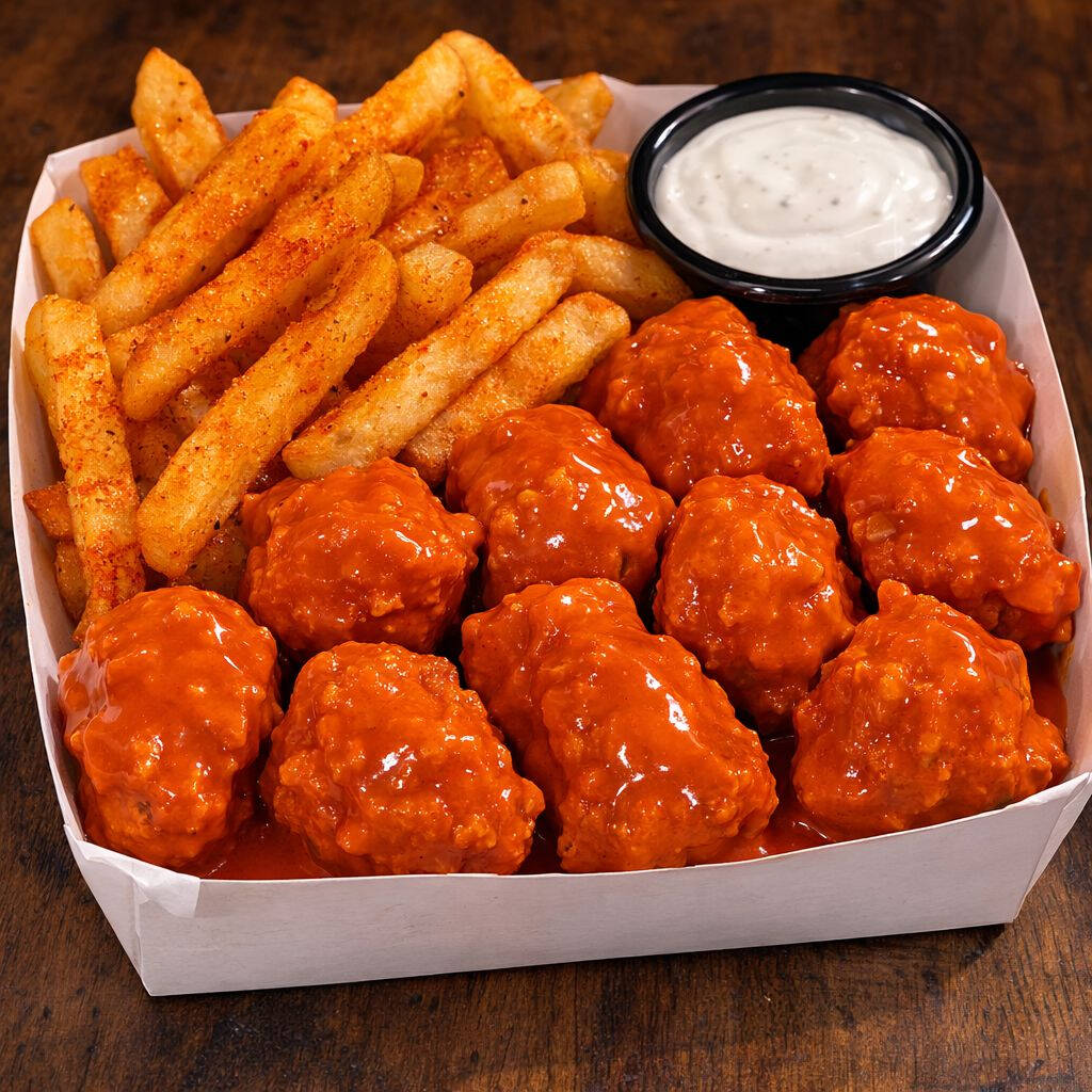 5 BONELESS + PAPAS