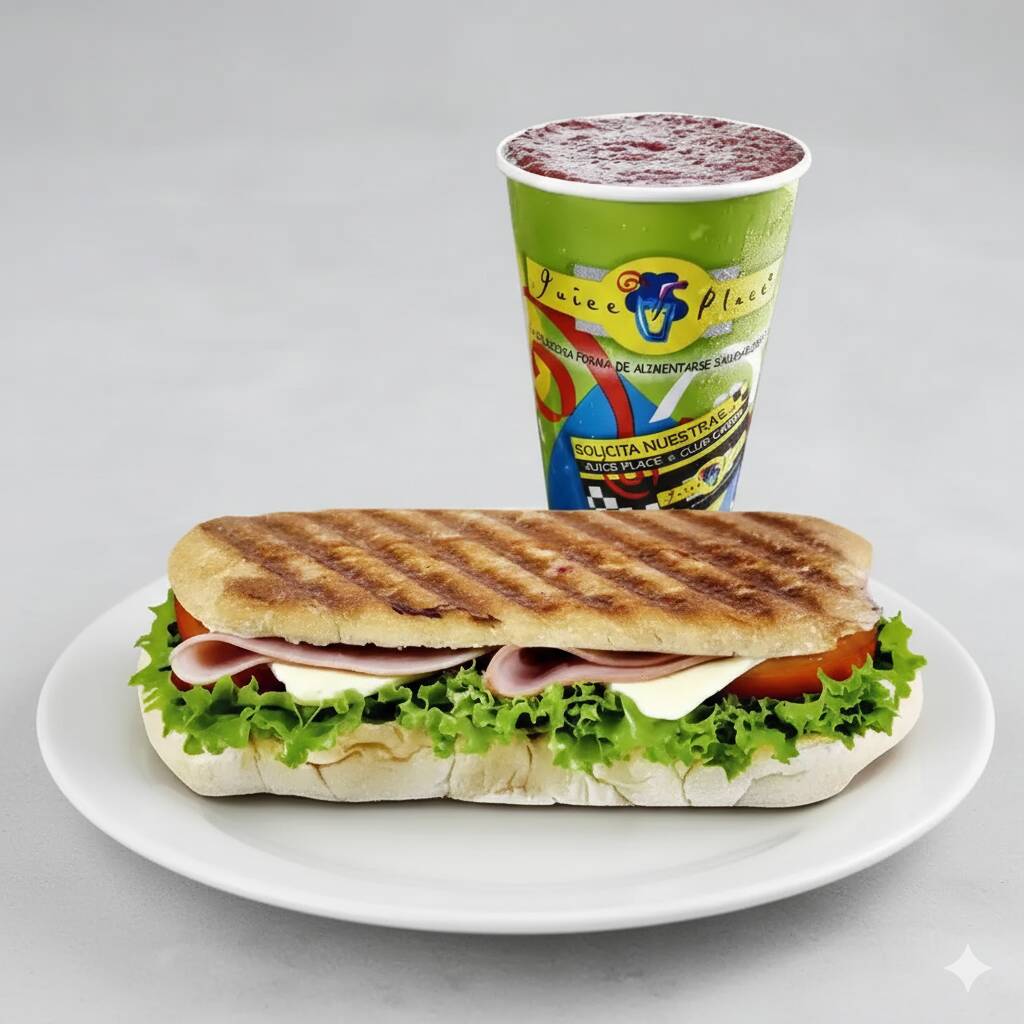 Combo Sándwich Media Luna + Jugo Natural 🥪🥤
