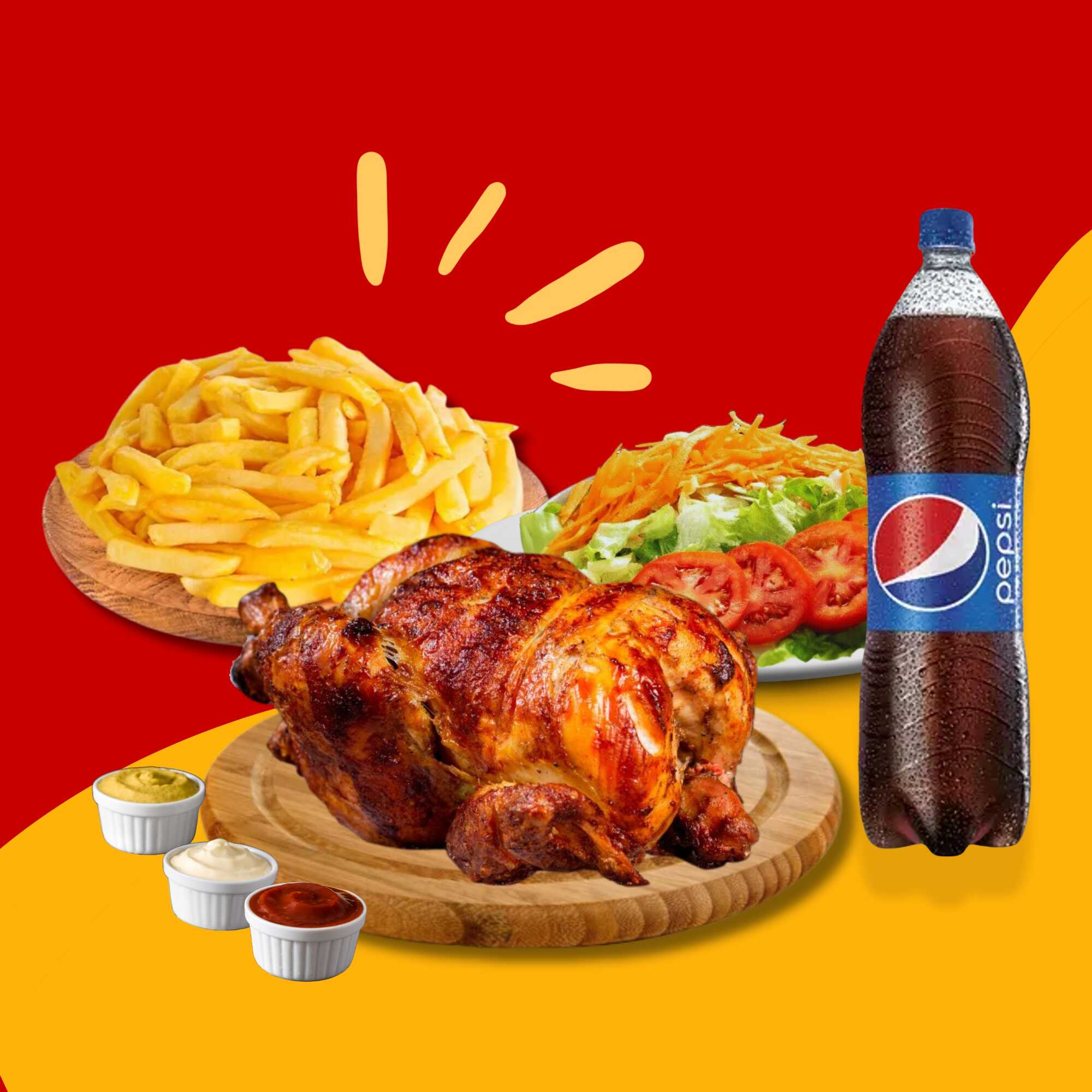 1 Pollo+ Pepsi 1.5L