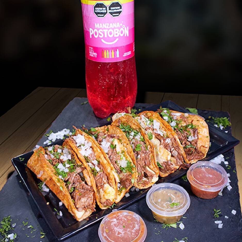 TACOS X6 BIRRIA + Gasesosa Litro y Medio