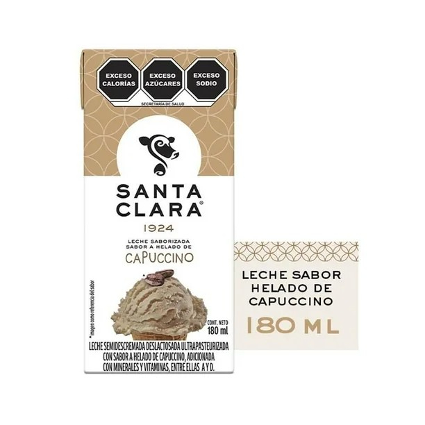 Leche Sabor Helado de Capuccino Santa Clara