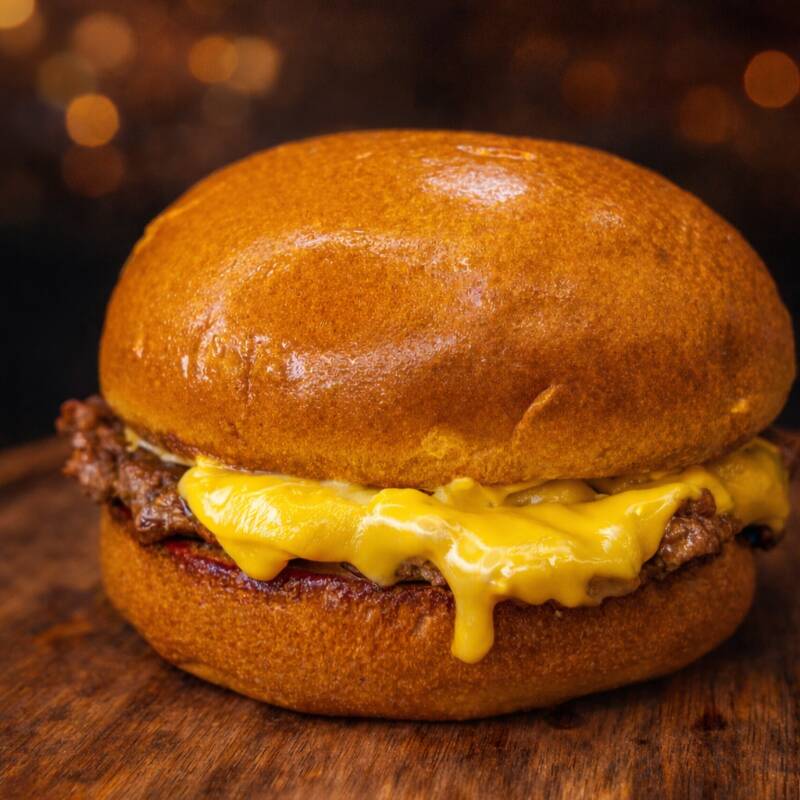 2 Pão, Burger Smash Artesanal, queijo prato fatiado e Maionese Especial.