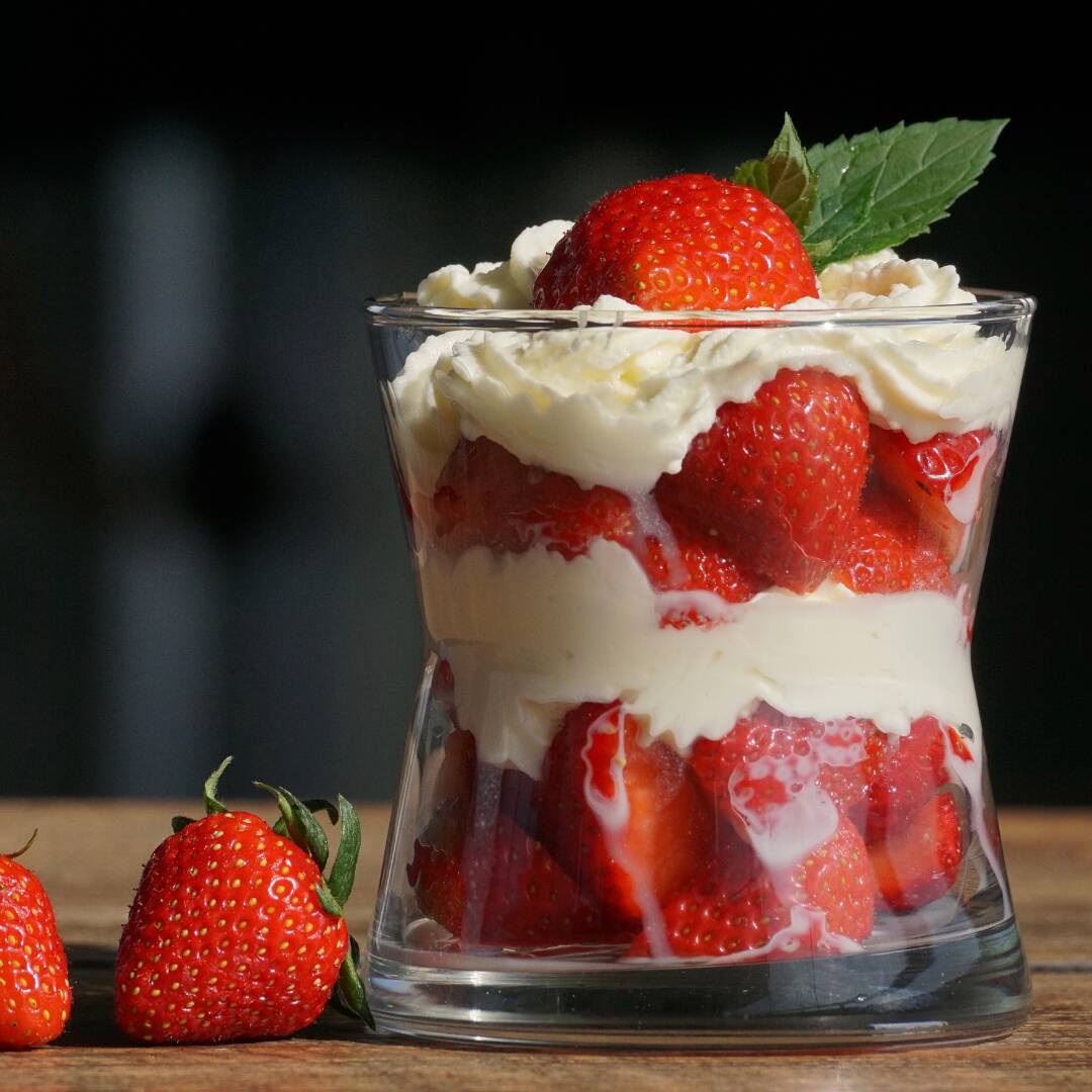 Fresas con Crema Batida