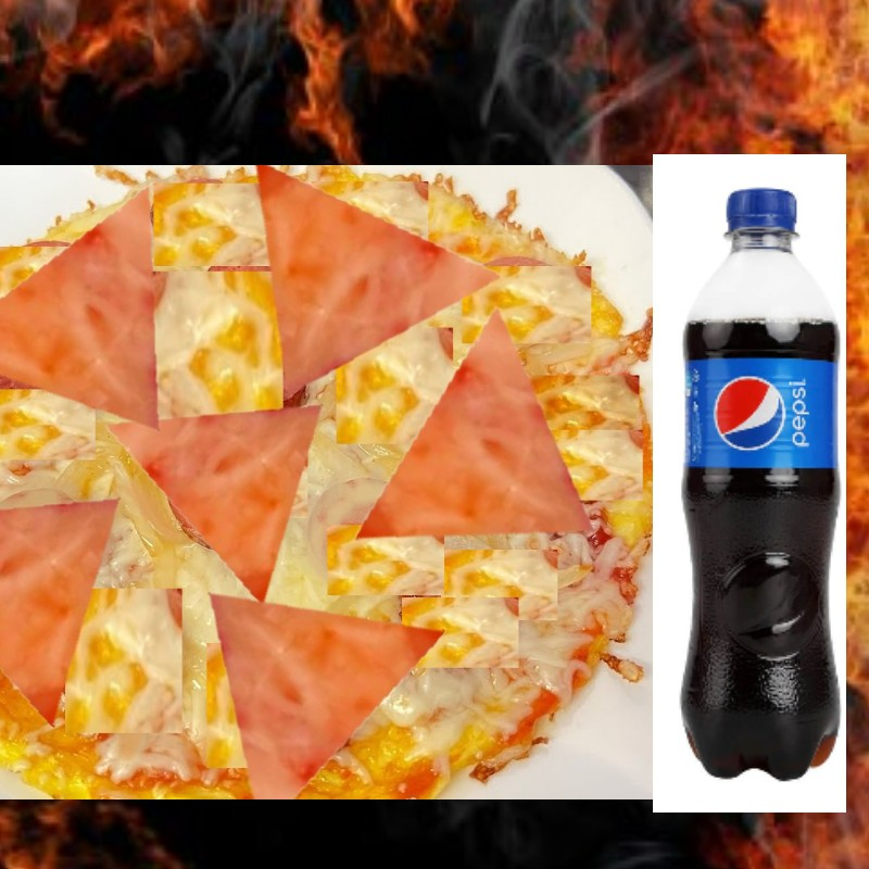 PIZZA PERSONAL JAMÓN Y REFRESCO