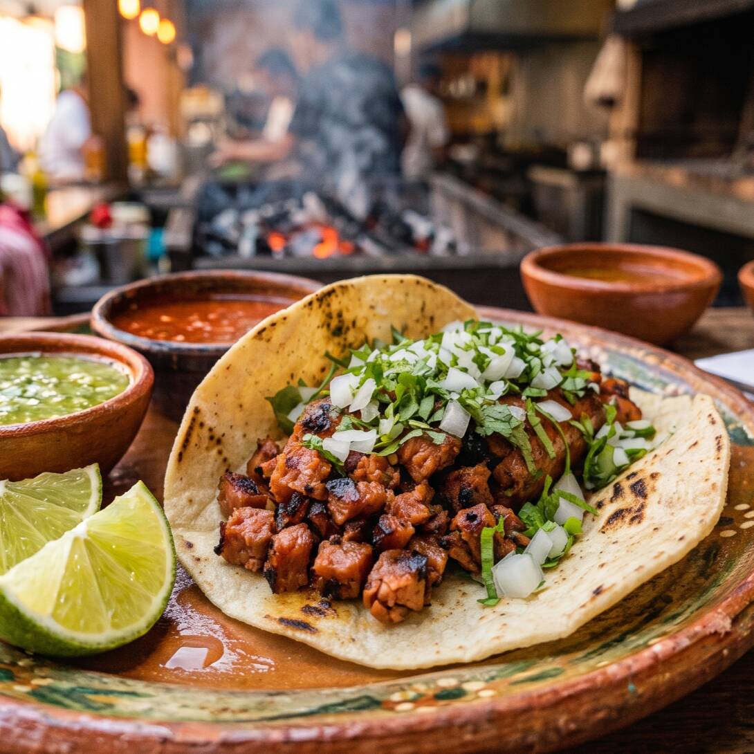 Tacos de Chorizo rojo
