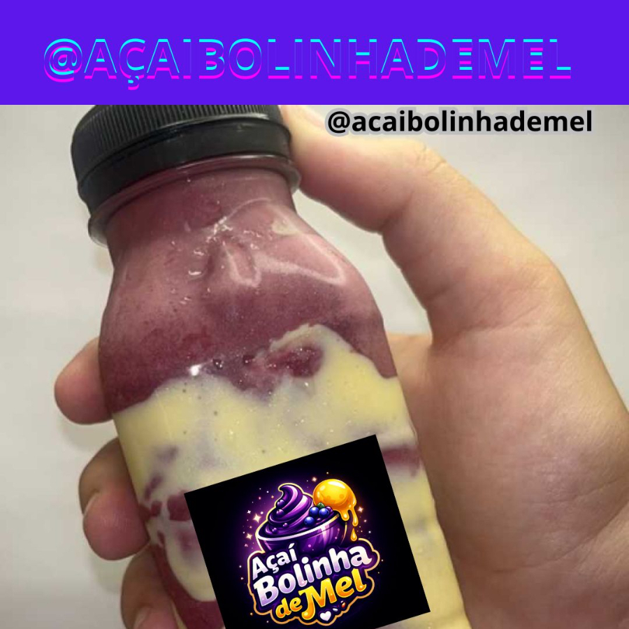açai garrafa 300ml ,banana, leite em pó e leite condensado