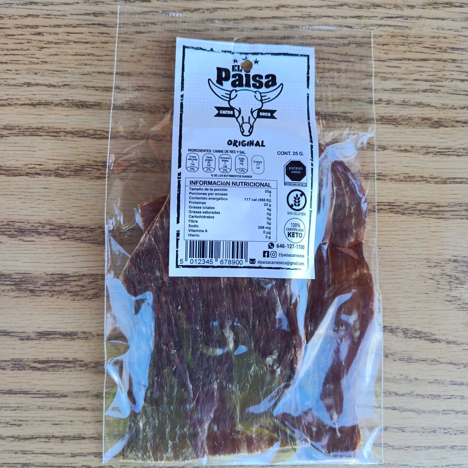 Carne Seca El Paisa Original 25gm