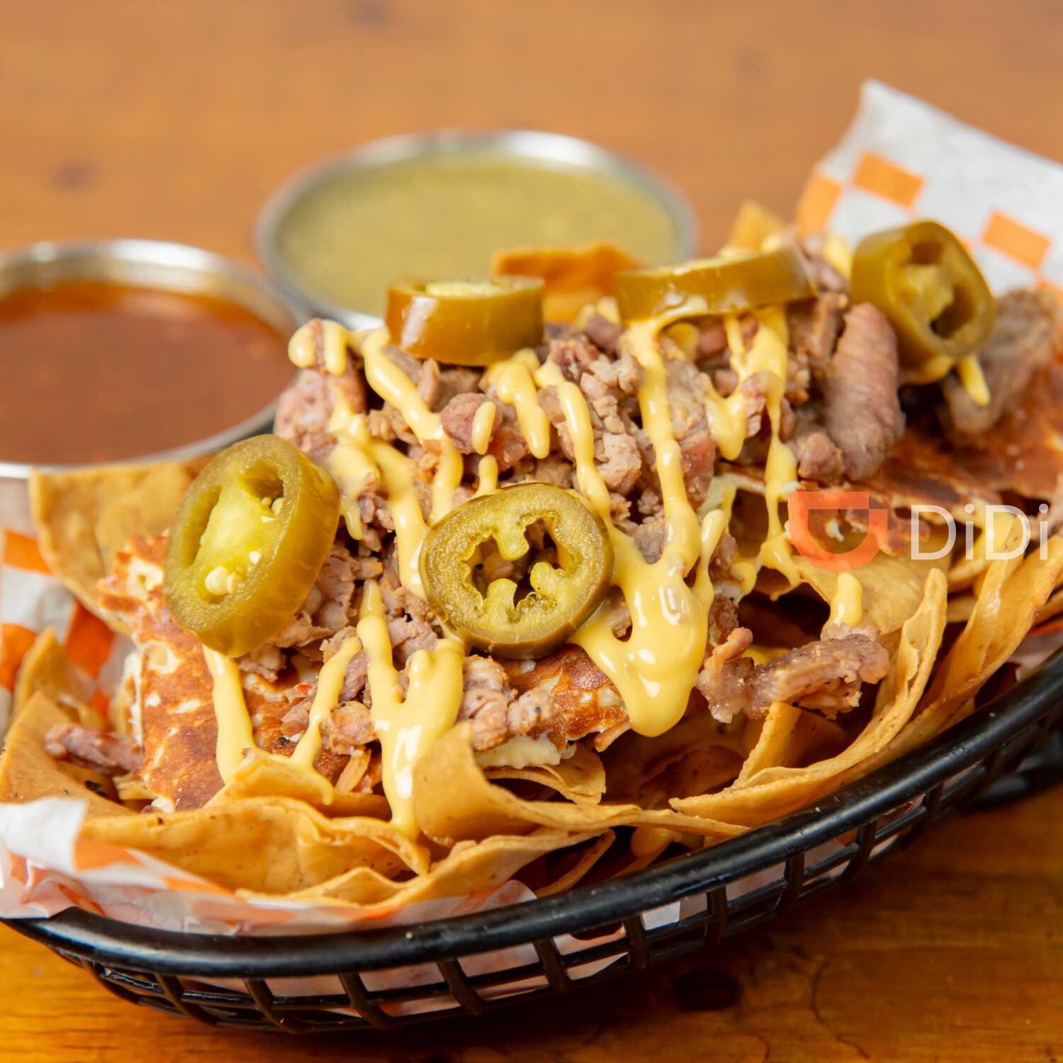 Nachos con Asada + Papas fritas
