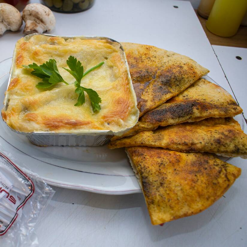 Lasaña mixtasPollo Carne