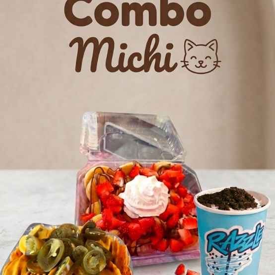 Combo Michi 😻 (15 Mini hotcakes, Razzle , Nachos)