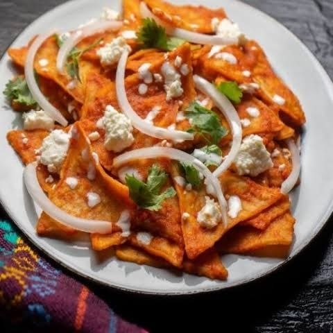 Chilaquiles Salsa Roja Sencillos