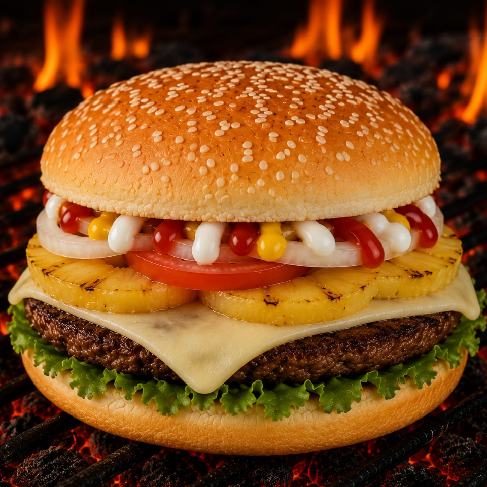 Hamburguesa Queso Piña