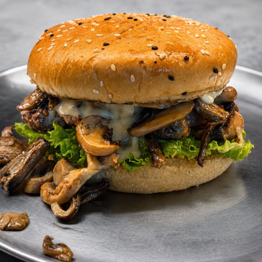 Hamburguesa con Champiñones