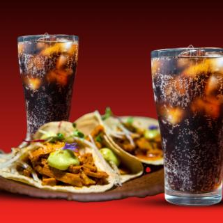 como 8 Tacos + 2 Refrescos
