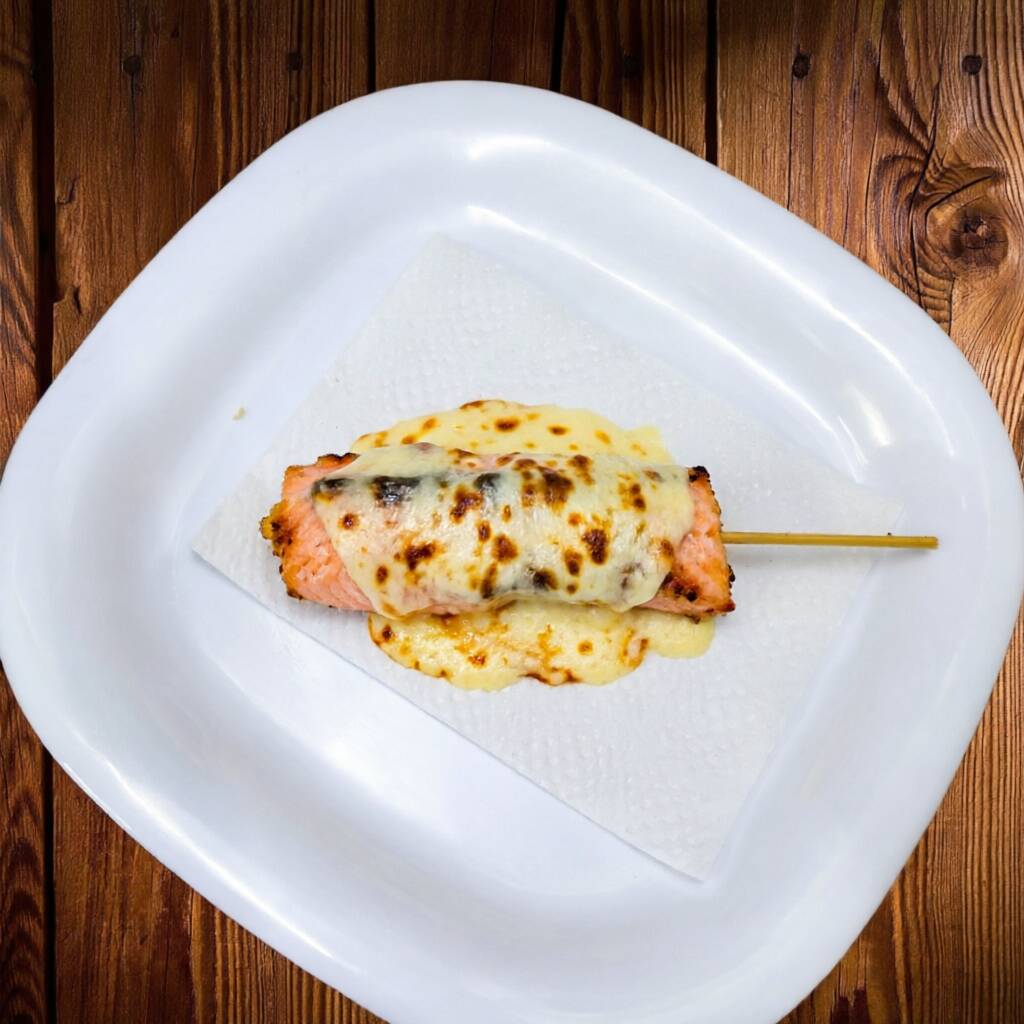 Brocheta de Salmón con Queso