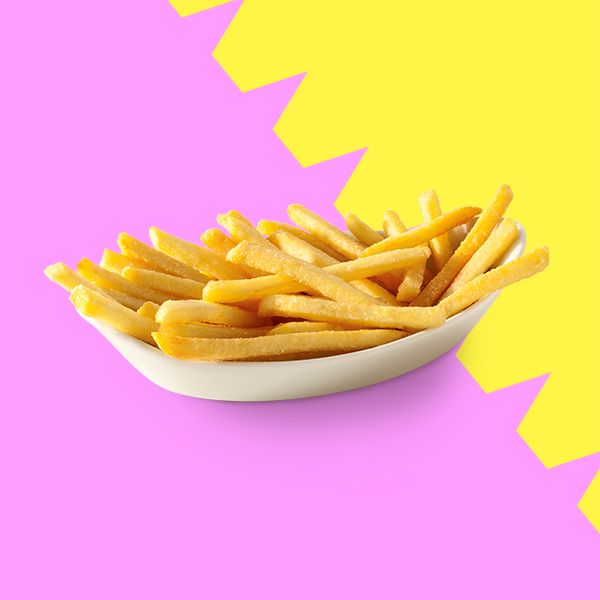 Porção de 120g de batata frita tradicional no capricho pra você, meu muso e minha musa.