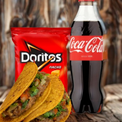 Combo #1 (2 Tacos+Papitas+Bebida) ⭐