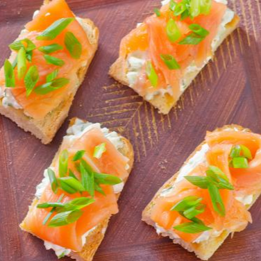 Bruschetta de Salmon Selvaje de Alaska