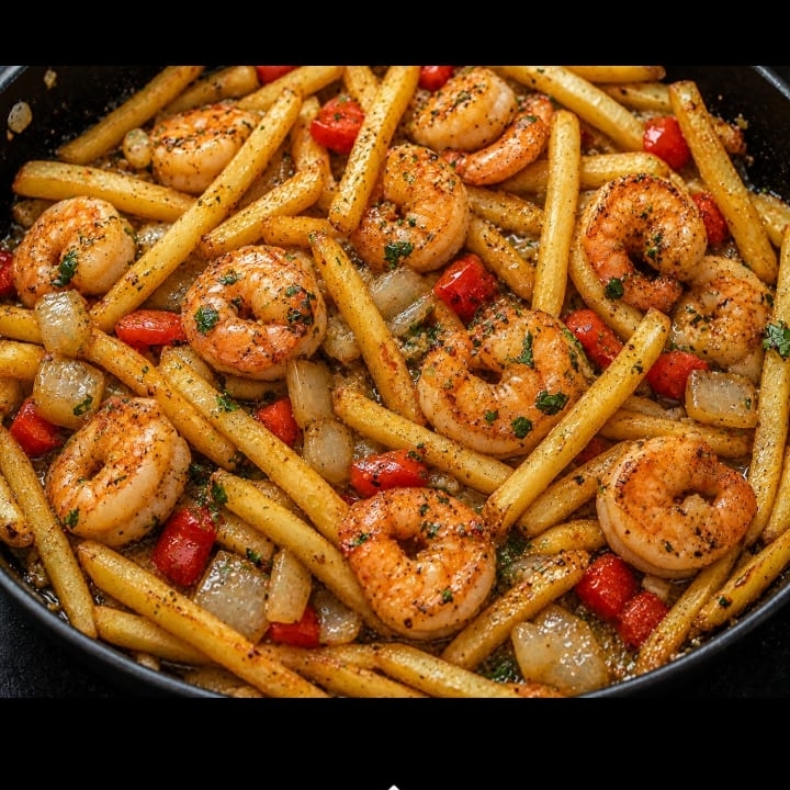 Camarones al ajillo saltados