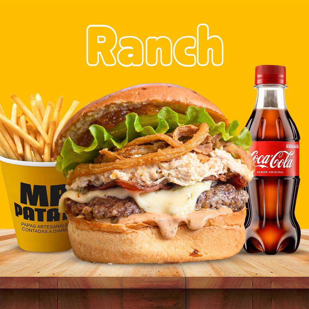Combo Mr Ranch + Papas + Gaseosa