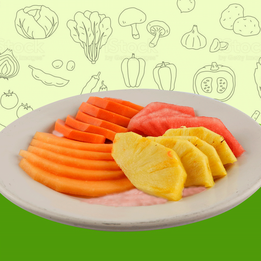 Plato De Frutas con Yogurt Fresa C