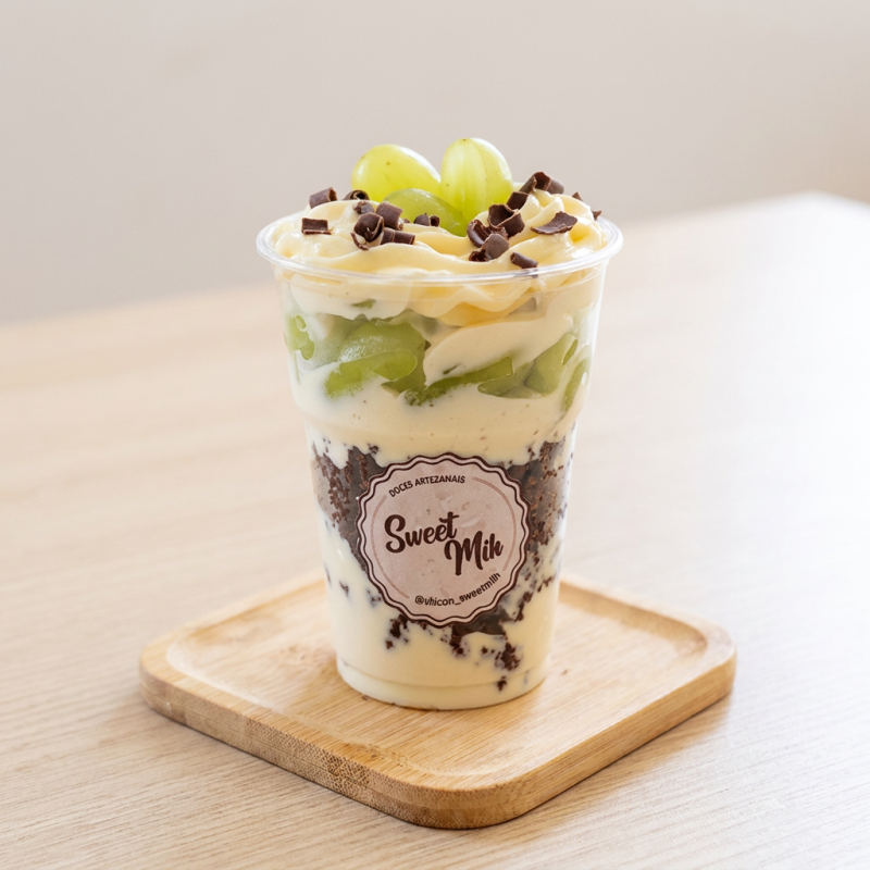 Camadas de creme de Ninho, pedaços de brownie molhadinho e o toque fresco e vibrante de uvas frescas. Uma experiência inesquecível a cada colherada. (220ml | Aprox. 200g)