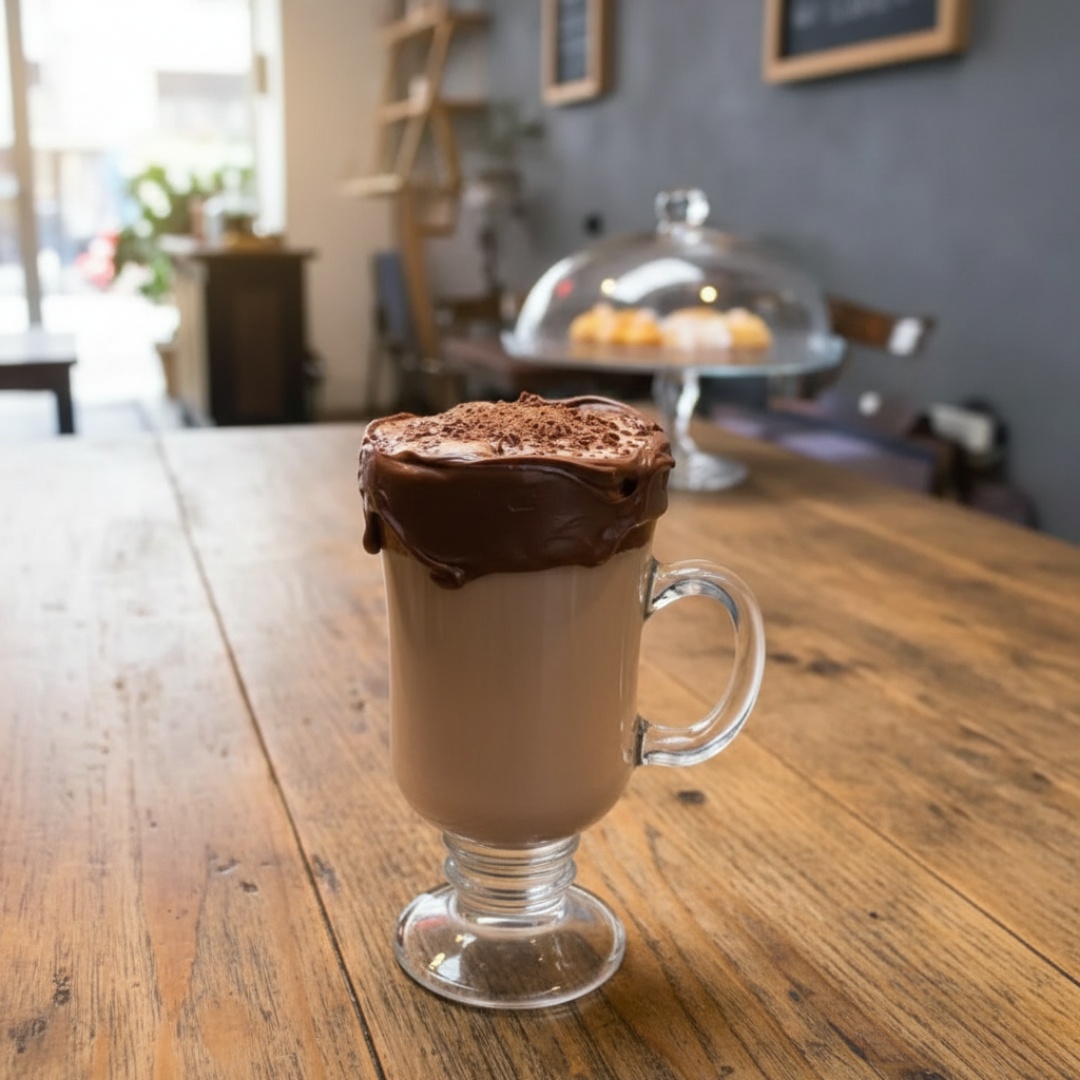Preparo caseiro da casa, cappuccino mais doce e espumoso, acompanha borda de Nutella!! Com ingredientes de qualidade! Contém 180 ml.