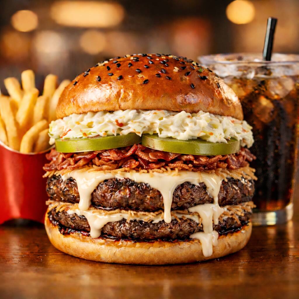 Combo Cheese Burguer paisa doble carne + papas