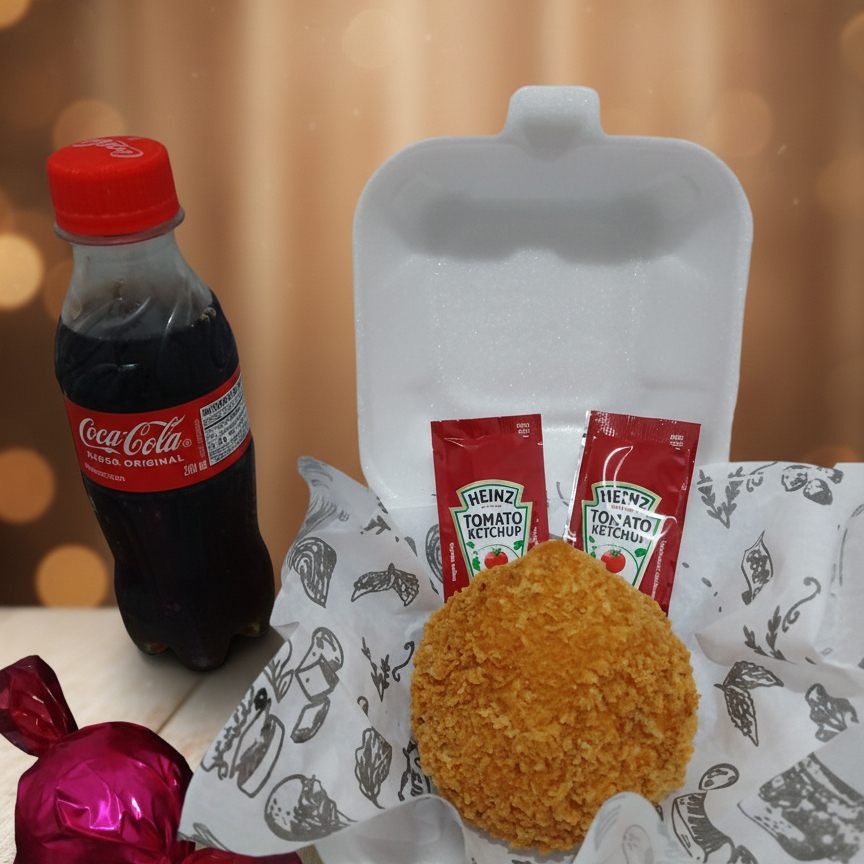 Ideal para seu lanche completo , nossa coxinha massa leve e crocante , trufa de Kinder com Nutella e uma coca geladinha.