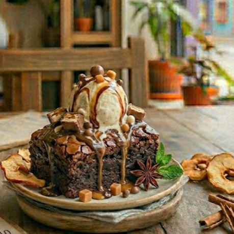 Brownie con Helado