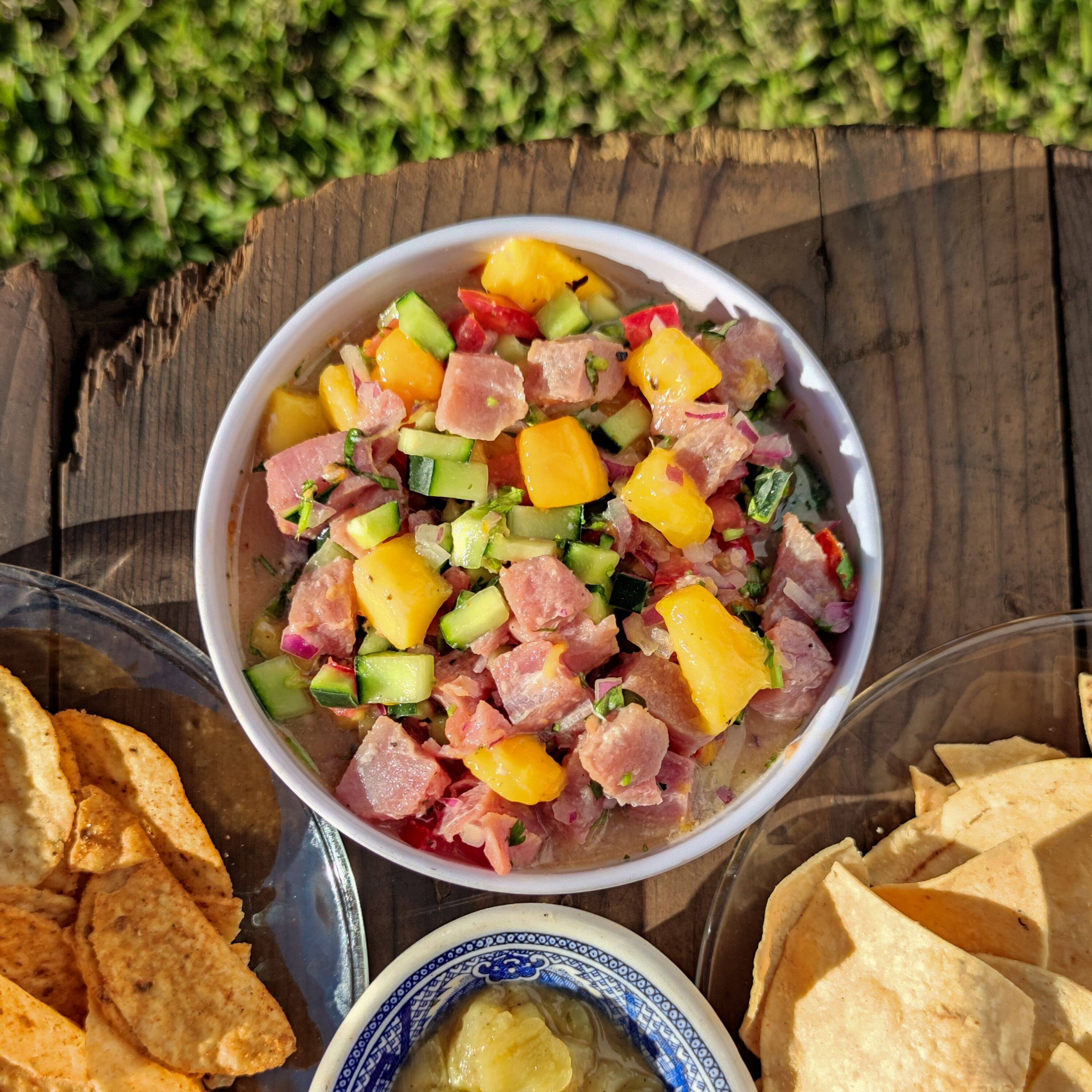 1/2 Litro Ceviche de Atún con Mango