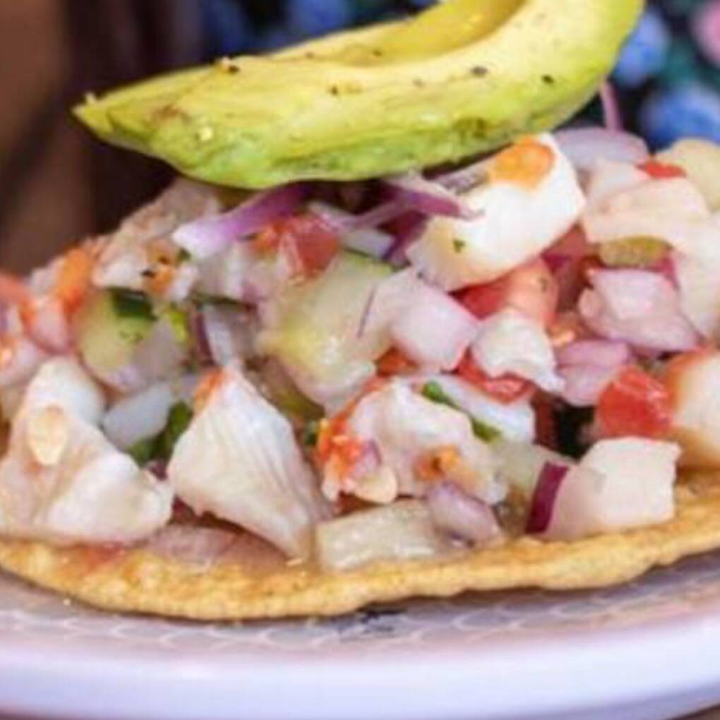 Tostada de Ceviche de Pescado
