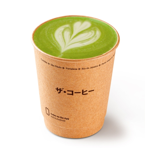 Matcha e leite vaporizado a perfeição. Uma bebida milenar. (sem café, com leite) (230ml)