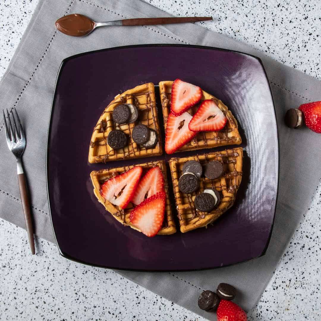 Waffle con 4 ingredientes