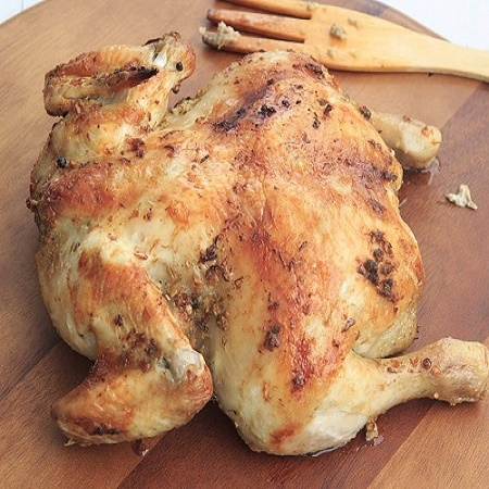 Gallina asada completa