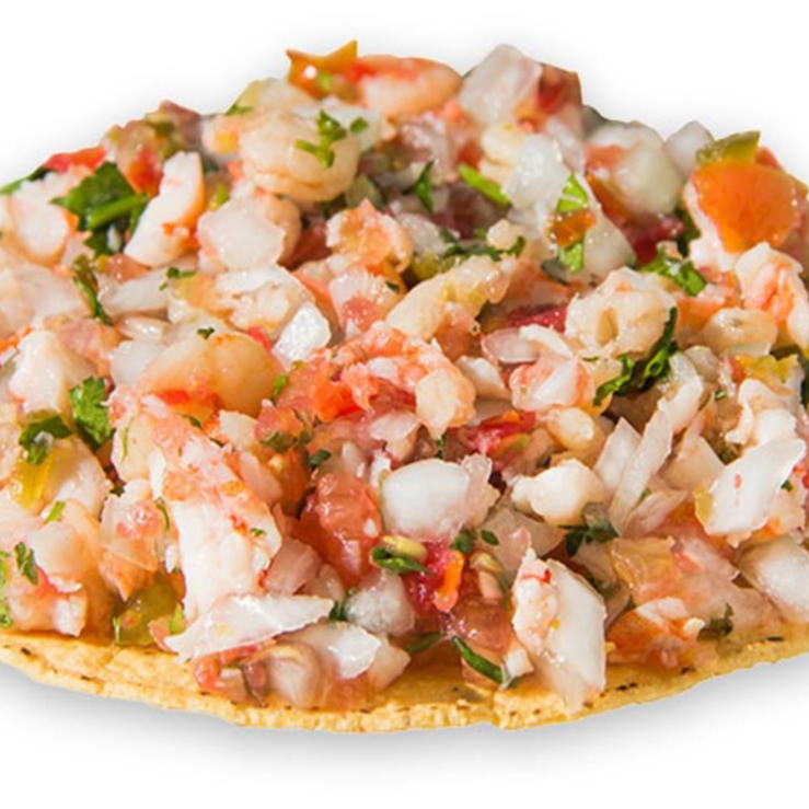 Tostada de Ceviche de Camarón