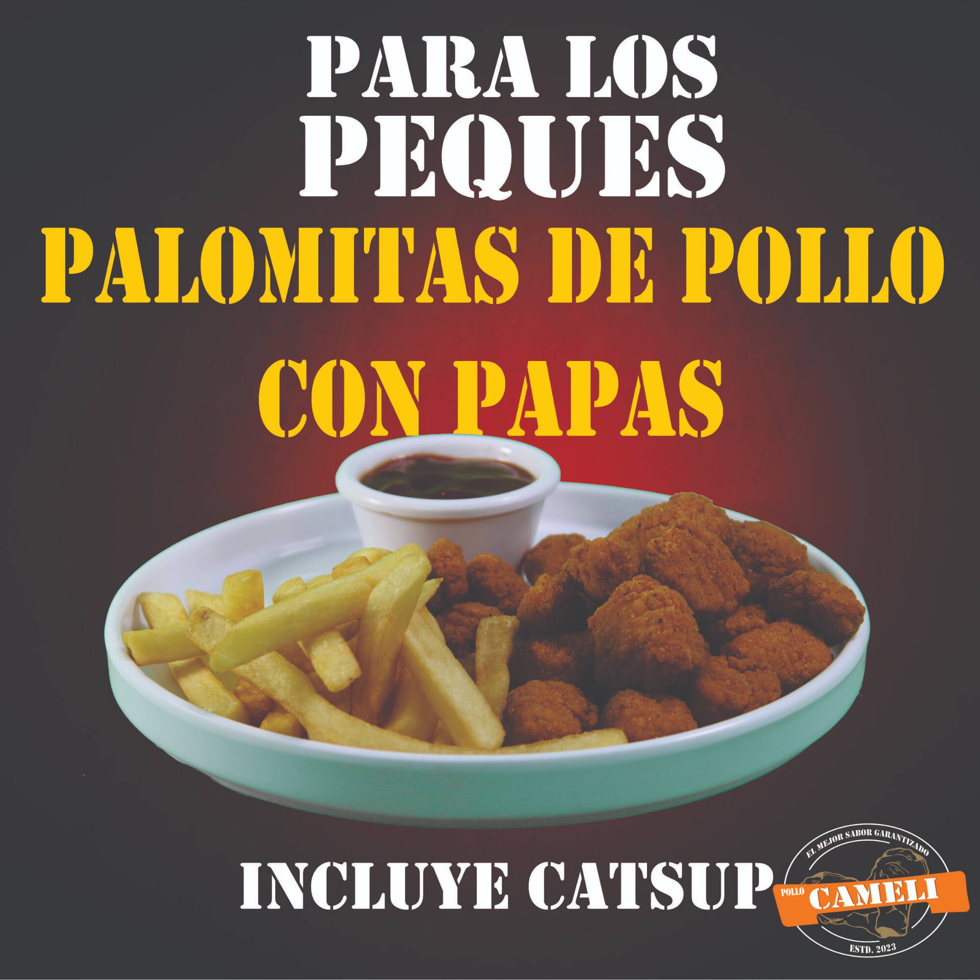 Palomitas de Pollo con Papas Francesas