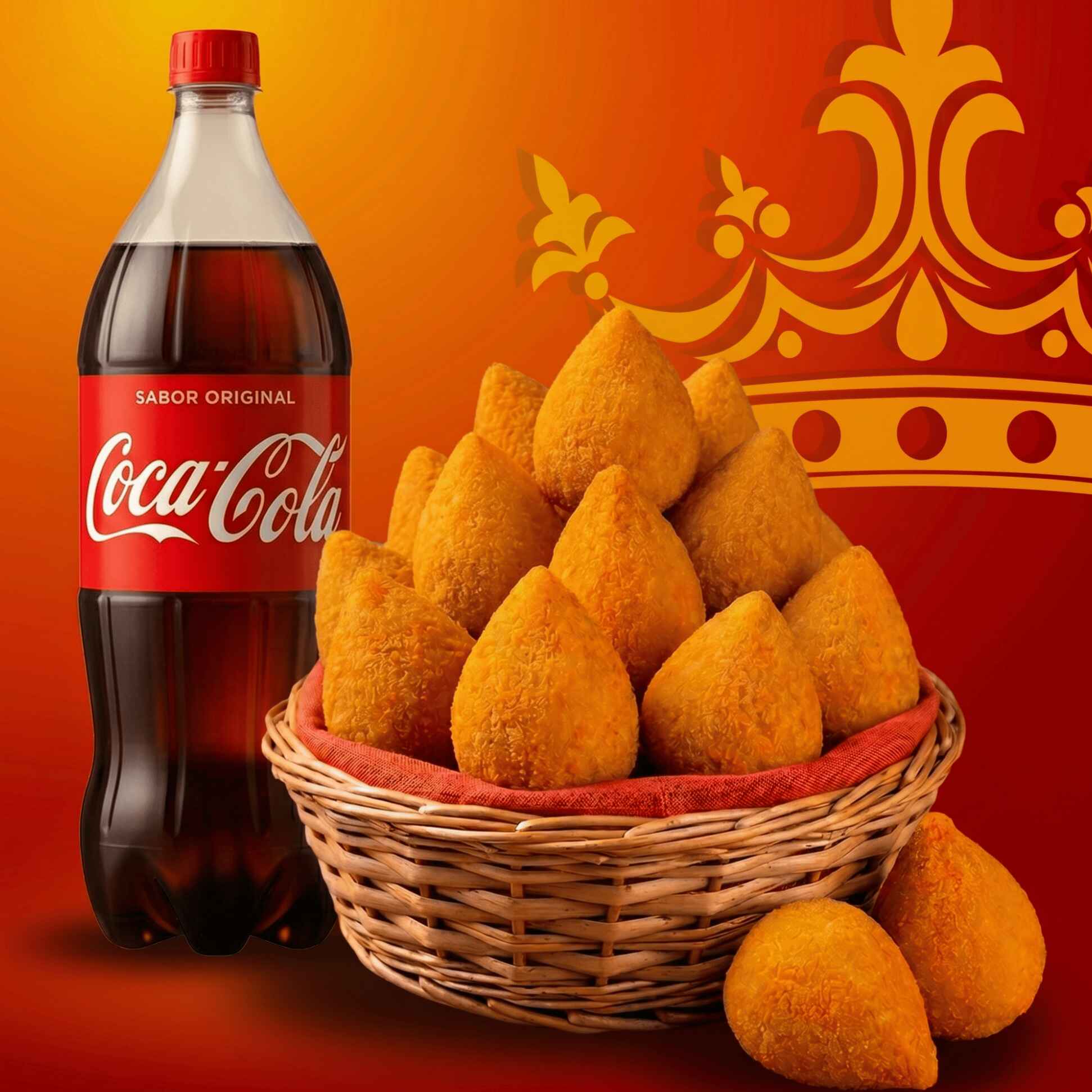 15 coxinhas a sua escolha + 1 Coca-Cola 1,5l