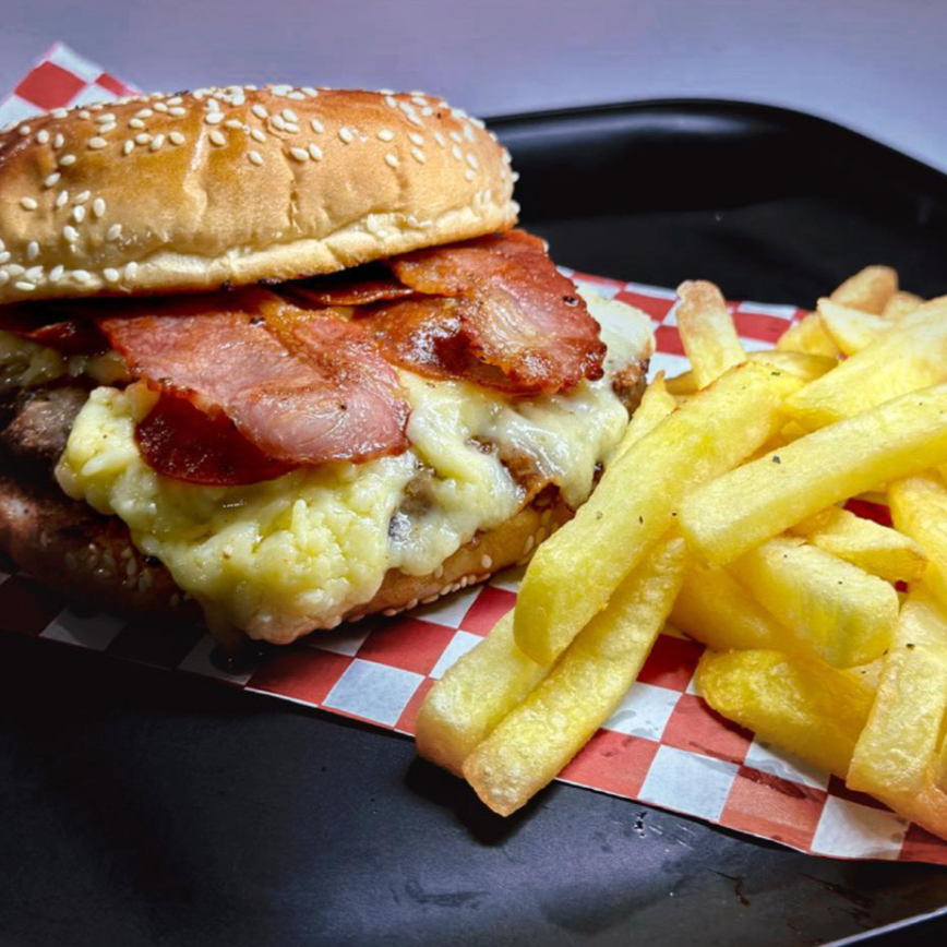 Pizza Burguer Con Papas "NUEVO"