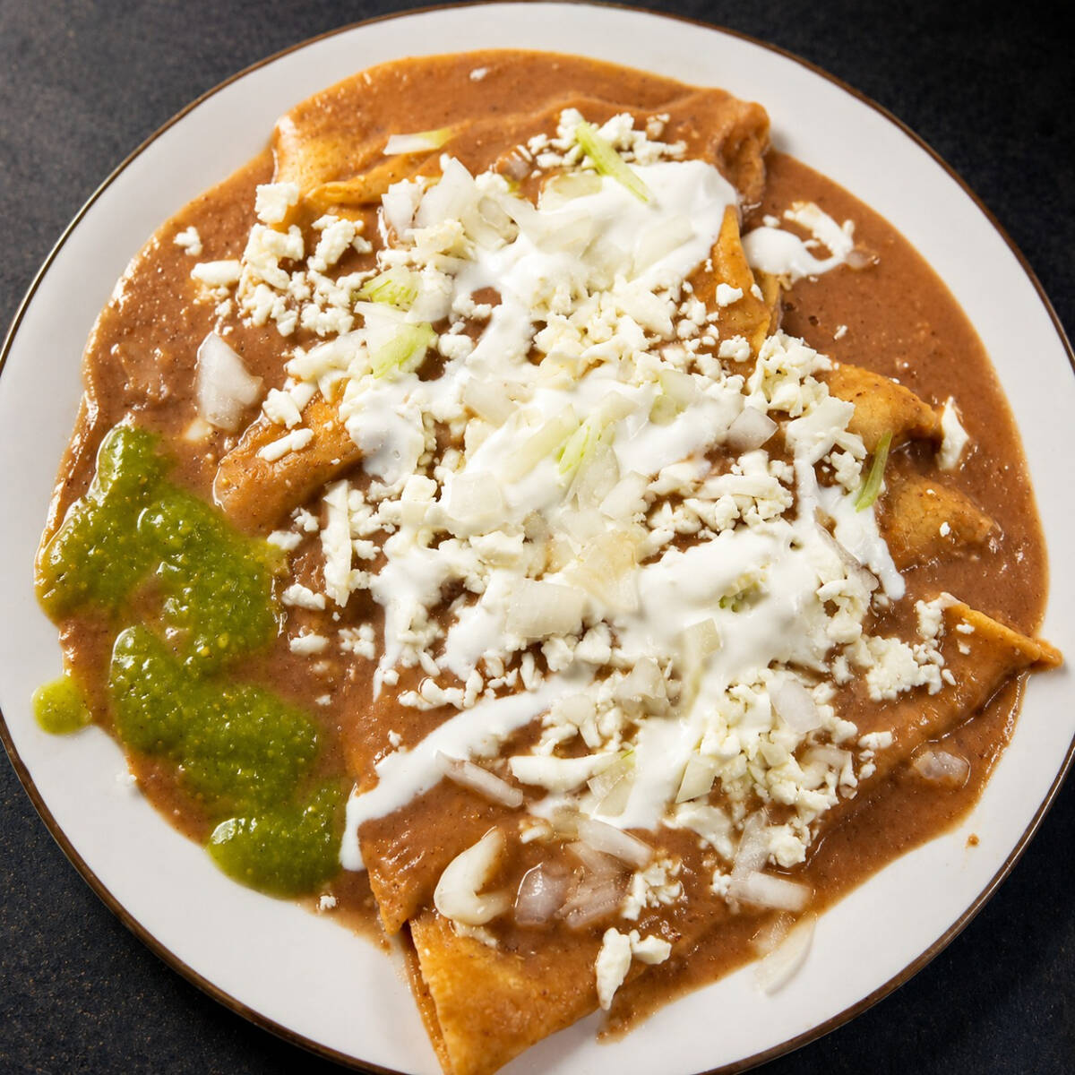 Enfrijoladas con Pollo