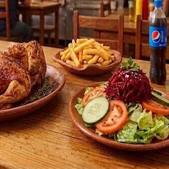 Promo 1/4 Pollo Pierna + 1 Gaseosa 355 Ml