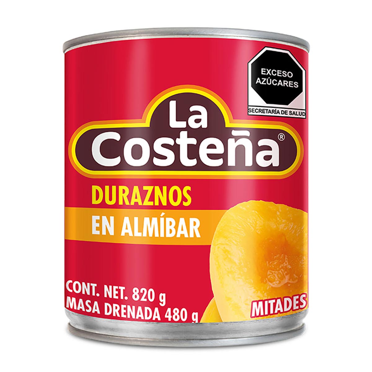 Duraznos En Almibar Mitades La Costeña 820g