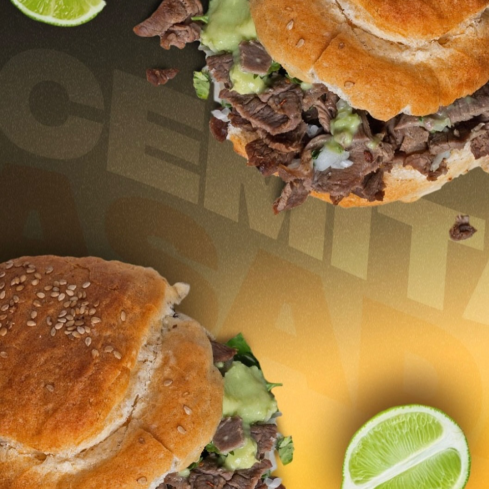 Cemita al Pastor con Queso