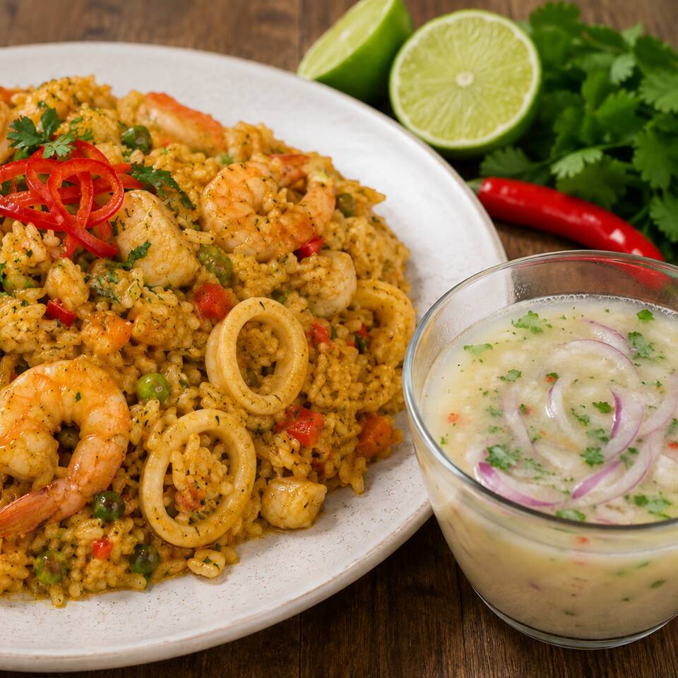 Arrozc Mariscos+Leche+Gaseosa