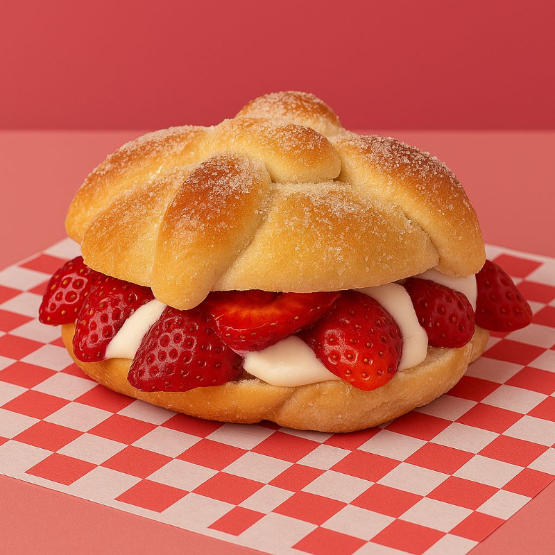 Pan de Muerto de Fresa