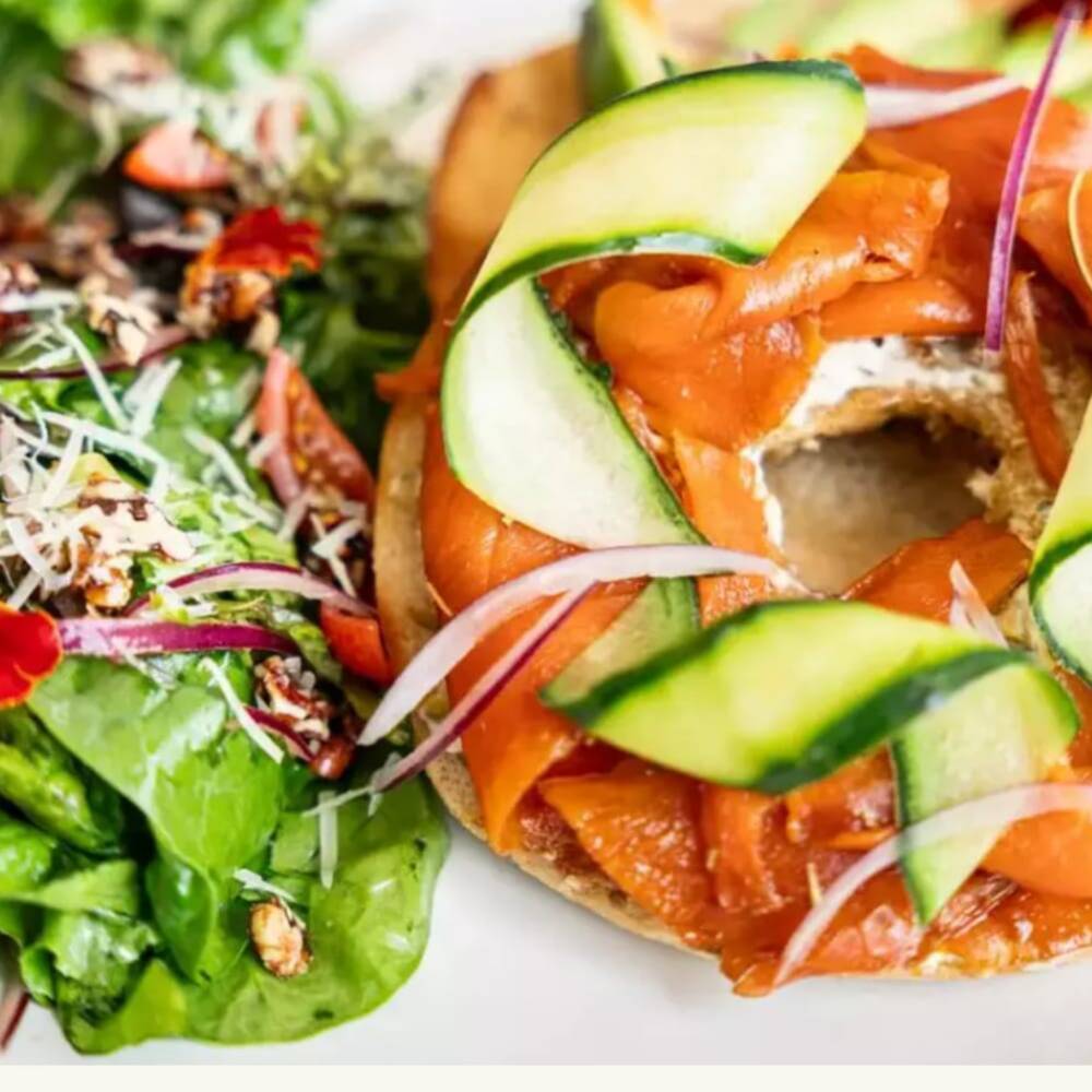 Bagel de Salmón Ahumado