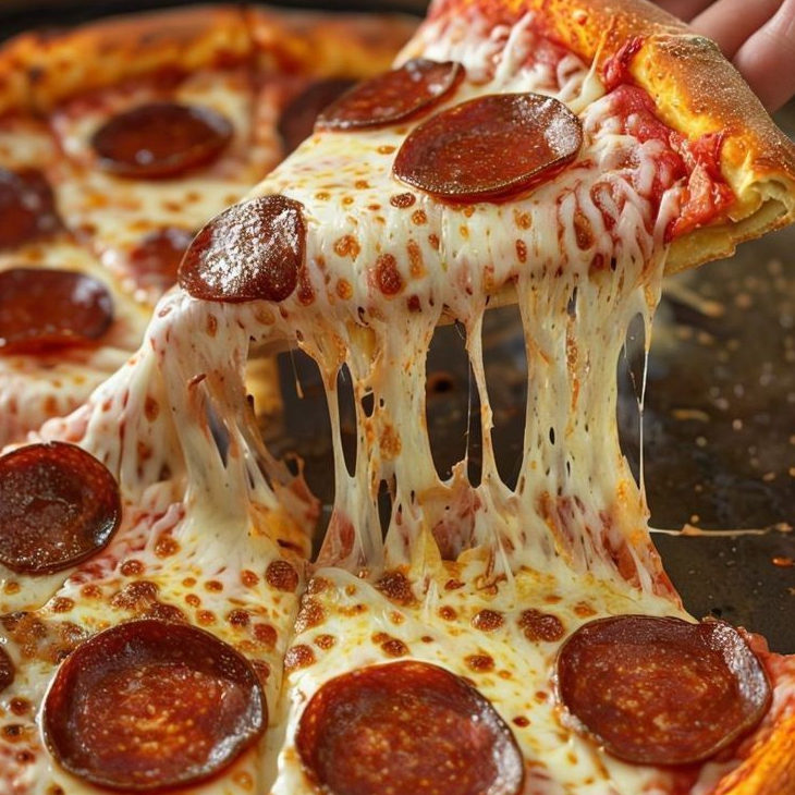 mussarela, rodelas de tomate, manjericão, parmesão, orëgano e azeitonas