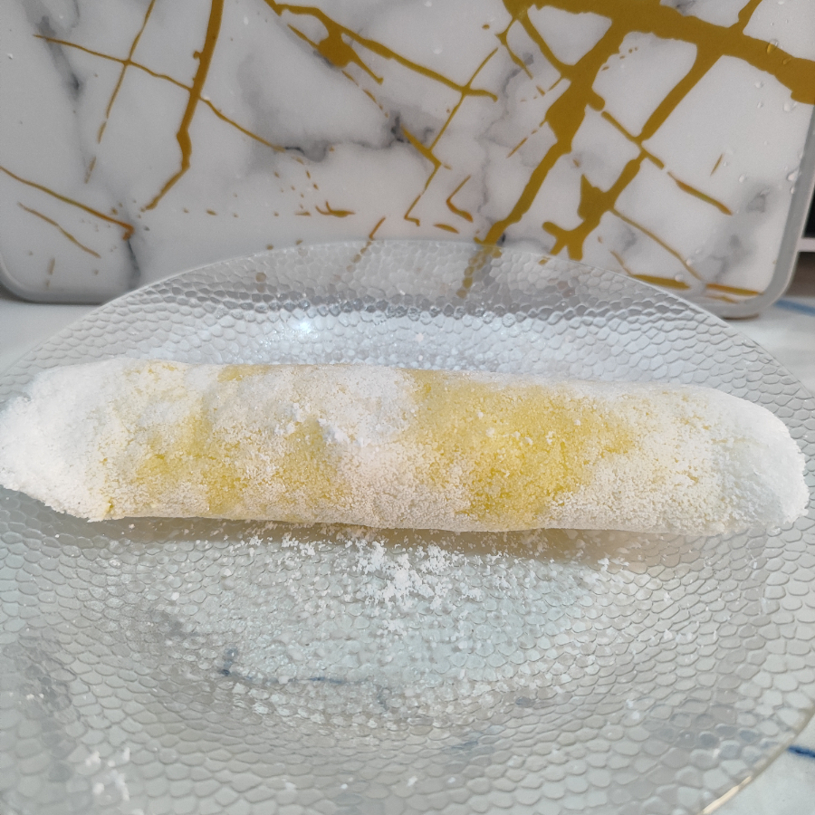 Tapioquinha com manteiga, queijo e apresuntado